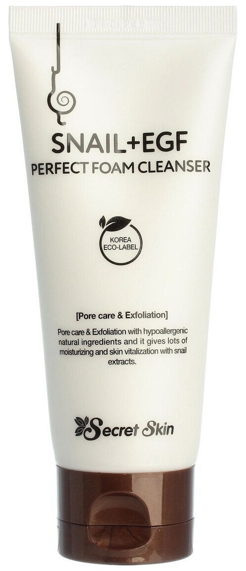 Secret Skin Пенка для умывания SNAIL+EGF PERFECT FOAM CLEANSER, Secret Skin