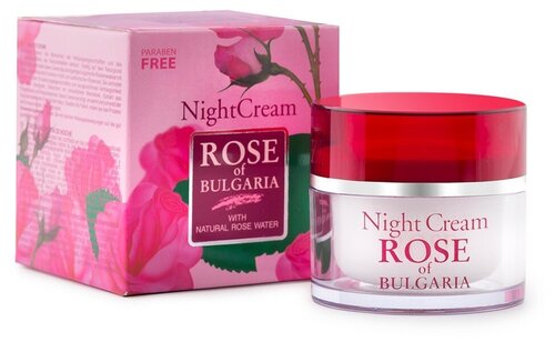 Rose of Bulgaria Night Cream with natural rose water Крем для лица ночной, 50 мл