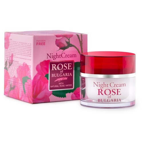 Rose of Bulgaria Night Cream with natural rose water Крем для лица ночной, 50 мл