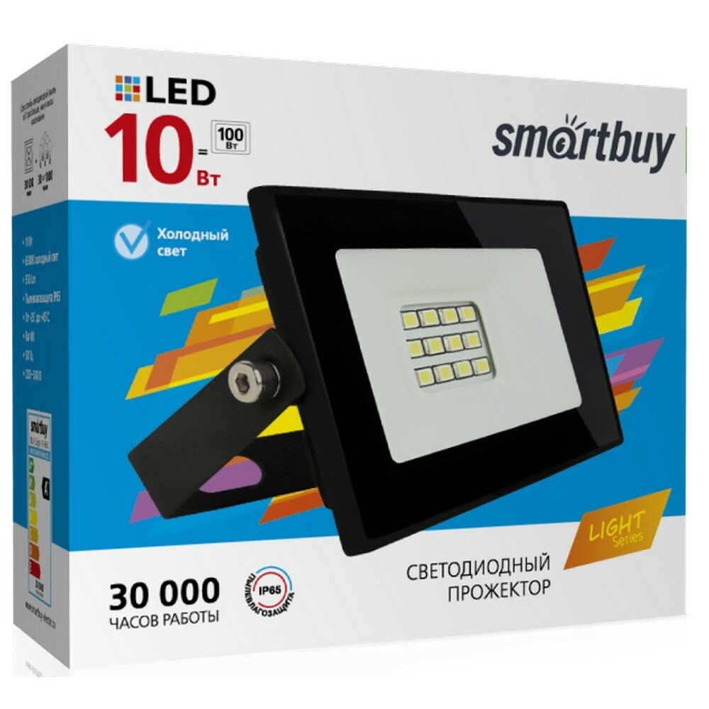 Светодиодный (LED) прожектор FL SMD LIGHT Smartbuy-10W/6500K/IP65 (SBL-FLLight-10-65K) - фотография № 18