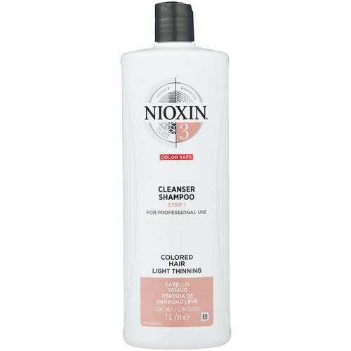 Nioxin шампунь System 3 Cleanser Step 1, 1000 мл nioxin шампунь system 1 cleanser step 1 1000 мл