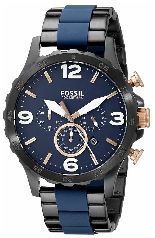 Наручные часы FOSSIL Nate, черный, синий