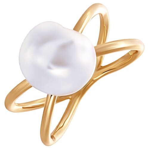 фото Element47 кольцо из серебра 925 пробы с барочным жемчугом sar7357_ko_wb_yg, размер 18