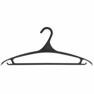 Вешалка-плечики Elfe пластиковая для верхней одежды черная (размер 52-54), 671938