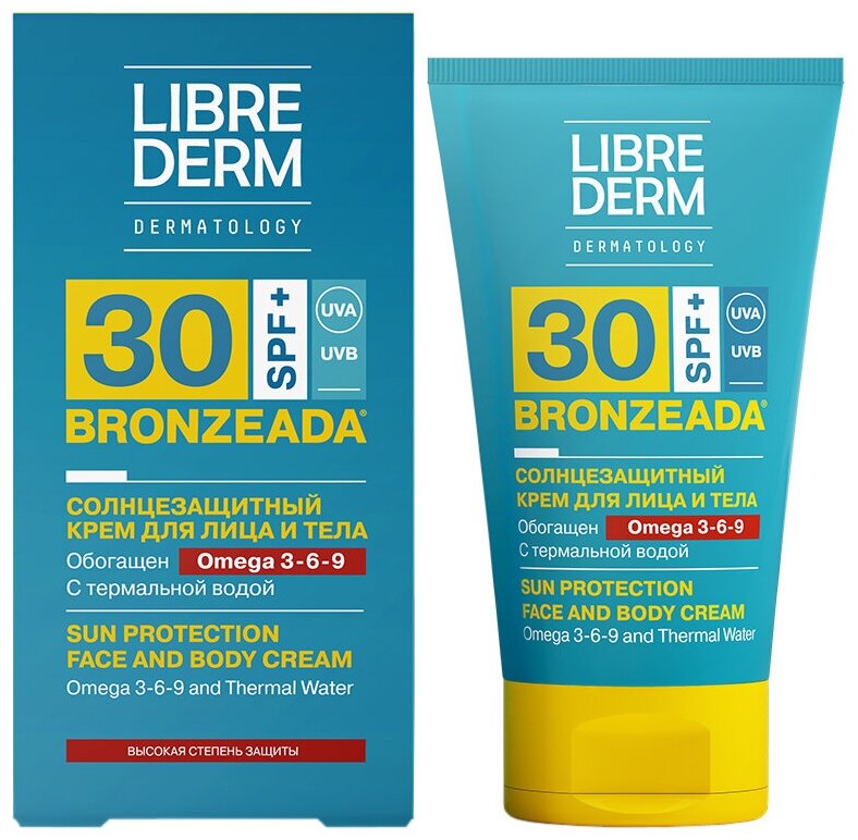 Librederm Librederm Bronzeada солнцезащитный крем для лица и тела Omega 3-6-9