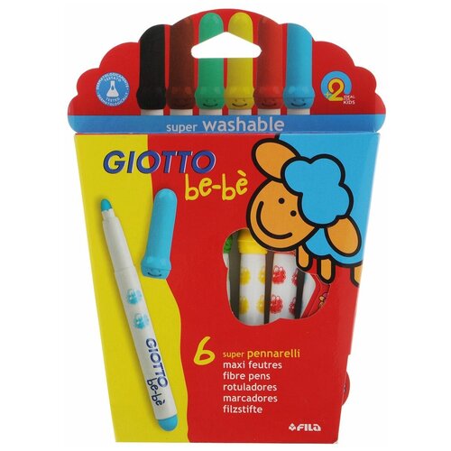 фото Giotto набор фломастеро super fibre pens, 6 шт.