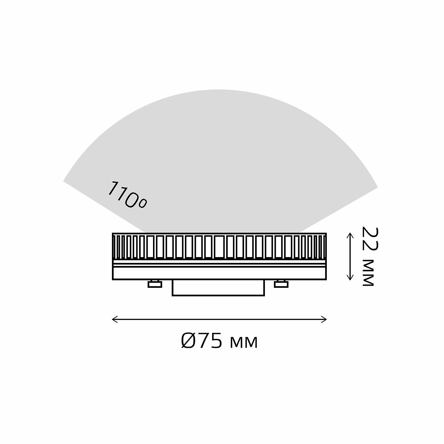 Упаковка ламп LED GAUSS GX53, таблетка, 6Вт, GX53, 10 шт. [83826] - фотография № 11