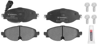 Дисковые тормозные колодки передние Marshall M2625086 для SEAT, Audi, Skoda, Volkswagen (4 шт.)