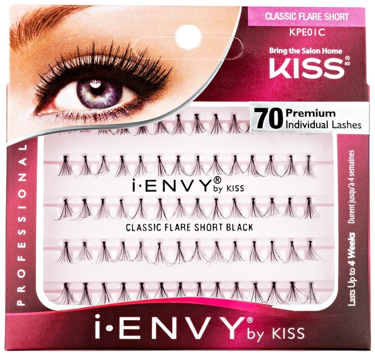 Kiss IEnvy   ""    70. Individual Lashes Classic Short Black KPE01C