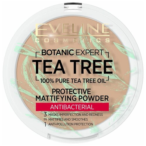 Eveline Cosmetics Пудра компактная Botanic Expert матирующая, антибактериальная 3 в 1 004 beige 9 г компактная матирующая пудра 11 тон 10 г