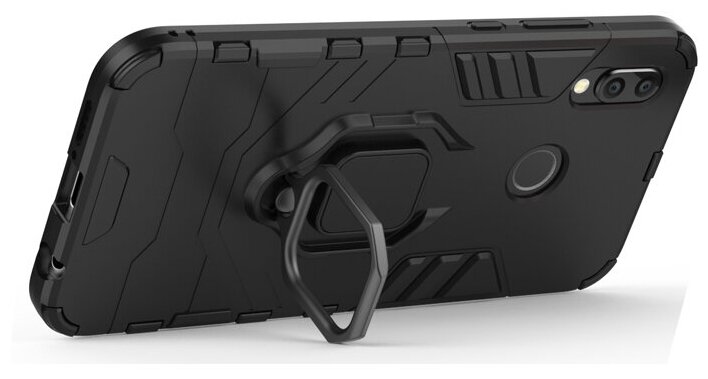 Противоударный чехол с кольцом Panther Case для Huawei P20 lite черный