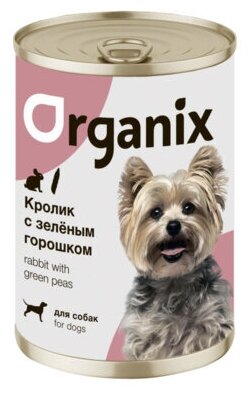 Organix консервы Консервы для собак Кролик с зеленым горошком 22ел16, 0,400 кг