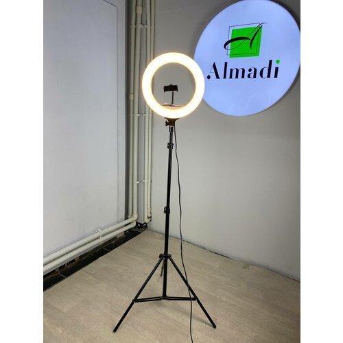 Кольцевая светодиодная лампа 32 см со штативом с держателем для телефона с пультом 349000₽