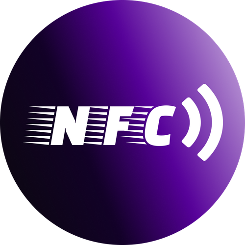 NFC Метка | NFC Наклейка фиолетового цвета