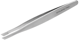 Пинцет STALEKS Expert 20/3 широкий для бровей серебристый