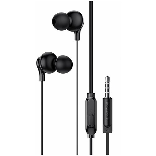 Проводные наушники BOROFONE BM59 Collar universal Jack 35mm 12 м черный с микрофоном 30000₽