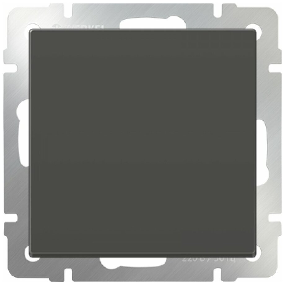 Выключатель одноклавишный (серо-коричневый) WL07-SW-1G Werkel - фотография № 2