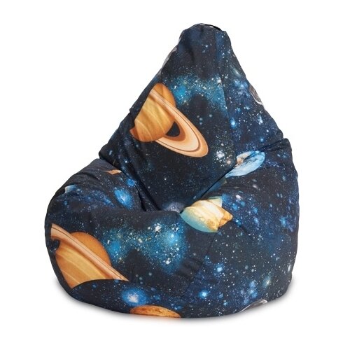 фото Пуффбери кресло-мешок груша жаккард xl космос жаккард