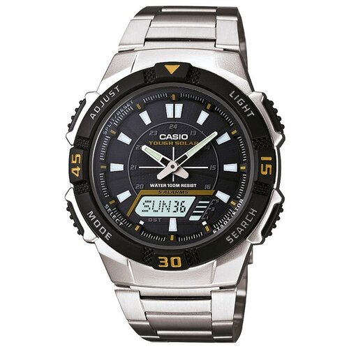 фото Наручные часы casio aq-s800wd-1e, серебряный, черный