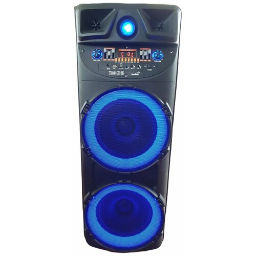 Колонка акустическая портативная комбоусилитель (Караоке) CLM RX1003 /светодиодная подсветка/пульт/микрофон/bluetooth/ AUX/Usb/FM/Аудио вход/500Вт