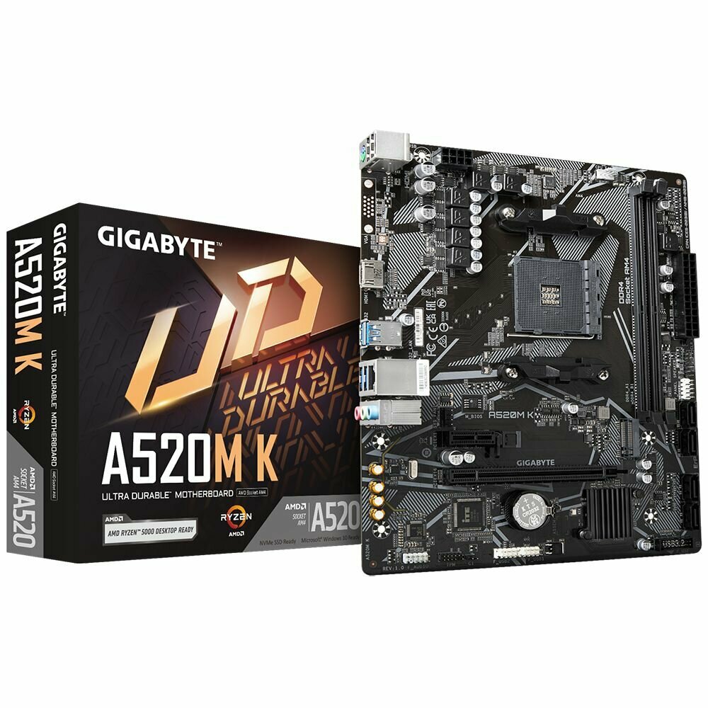 Материнская плата GIGABYTE A520M K (rev 10)