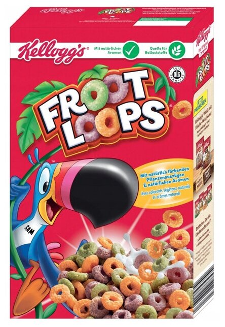 Сухой завтрак Kellogg's Froot Loops (Германия), 375 г - фотография № 3