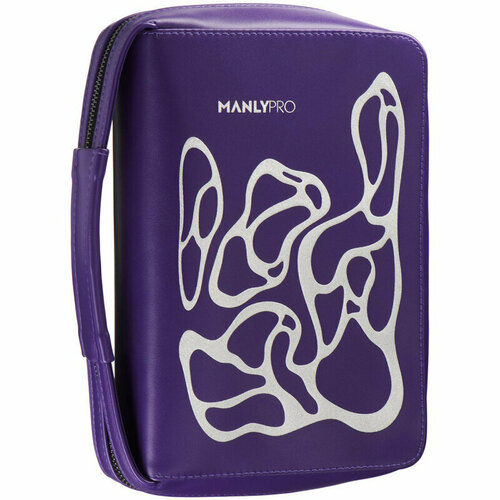 Косметичка MANLYPRO, 16х6х27 см, фиолетовый спонж для макияжа manly pro twist 1 шт