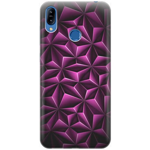 фото Re:pa накладка transparent для asus zenfone max (m2) zb633kl с принтом "лиловый узор"