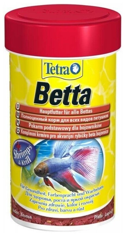 TETRA BETTA MENU корм хлопья для петушков и других лабиринтовых рыб (100 мл) - фотография № 9