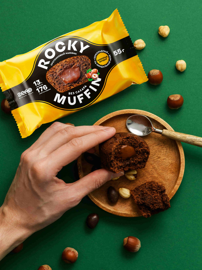 ZERO Rocky Muffin (55 гр.) 2 шт (шоколад-фундук) - фотография № 2
