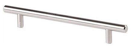 Ручка-рейлинг мебельная 128 мм, цвет никель - фотография № 1