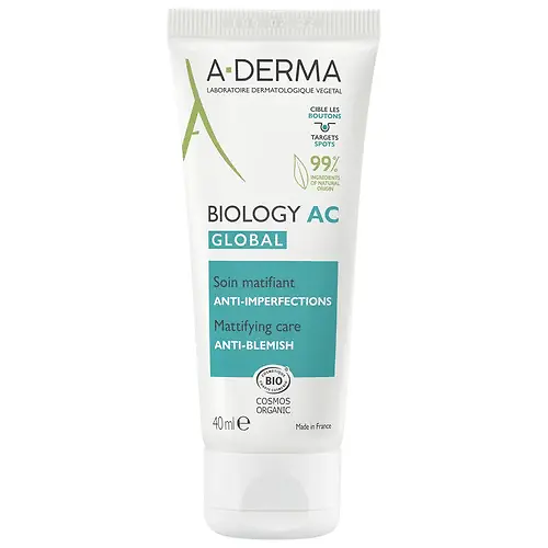 A-DERMA BIOLOGY AC Global Крем для комплексного ухода за проблемной кожей, 40 мл