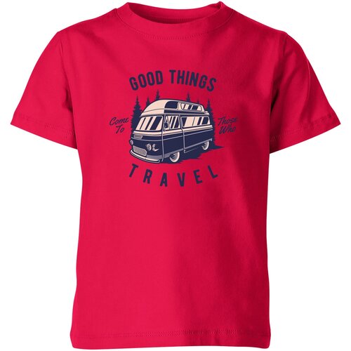 мужская футболка good things travel l серый меланж Футболка Us Basic, размер 4, розовый