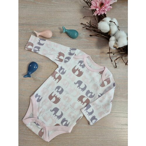 Боди  детское, на кнопках, размер 56, мультиколор