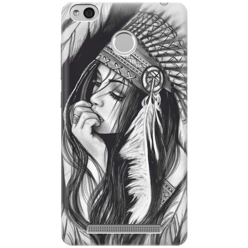 фото Cиликоновый чехол эскиз девушки на xiaomi redmi 3 pro / сяоми редми 3 про re:pa