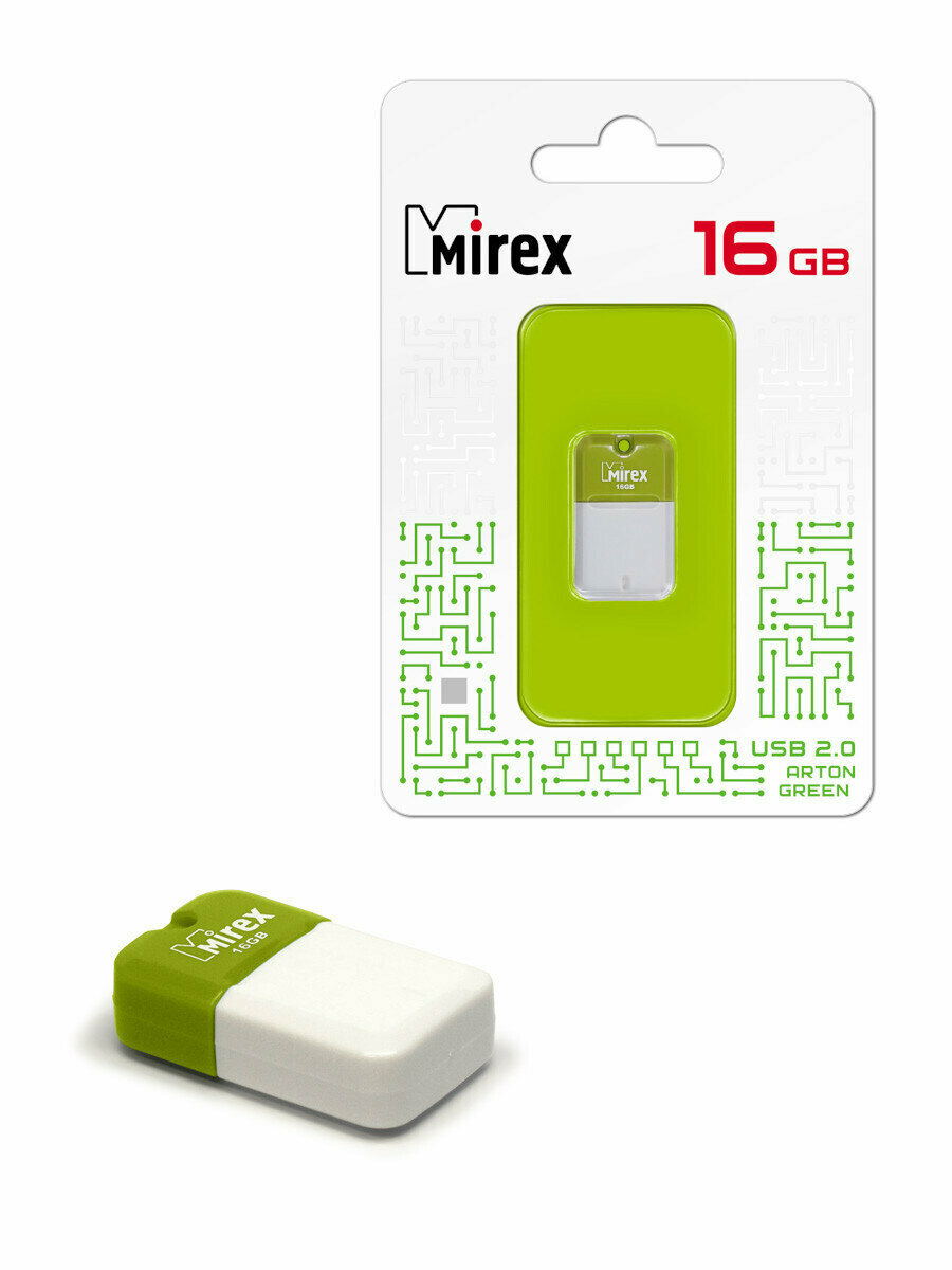 Флеш накопитель 32GB Mirex Arton, USB 2.0, Зеленый - фото №9