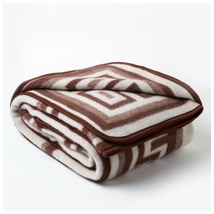 Одеяло VLADI шерстяное, "Греция", 140*205 см, цвет терракот — купить в интернет-магазине по низкой цене на Яндекс Маркете