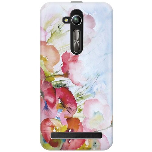 фото Cиликоновый чехол на asus zenfone go (zb500kl) / асус зенфон го (зб500кл) с принтом "акварельные цветы" gosso