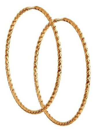 Серьги конго Diamant, красное золото, 585 проба, размер/диаметр 35 мм