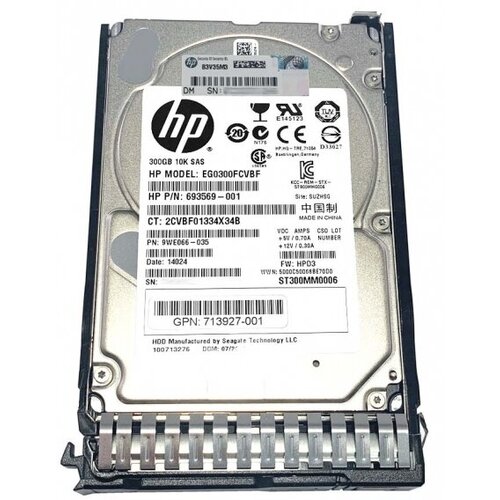 Жесткий диск HP 713825-S21 300Gb 10000 25 SAS HDD 1173500₽