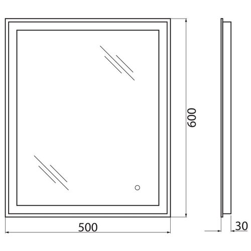 Зеркало BelBagno SPC-GRT-500-600-LED-TCH