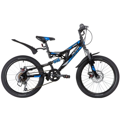 Детский велосипед Novatrack Shark Disc 20 (2020) 20 Черный (120-135 см) детский велосипед bear bike kitez 20 2021 20 черный 120 135 см