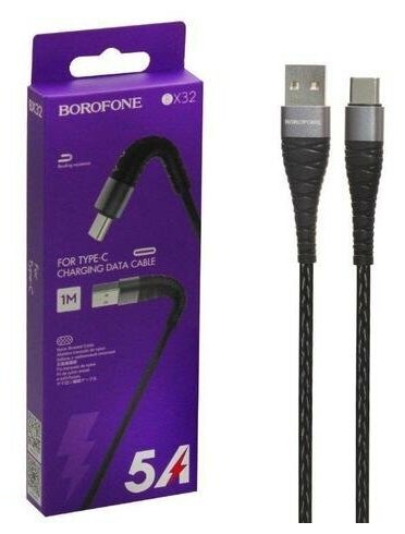 Кабель USB Type-C BX32 1M Borofone черный