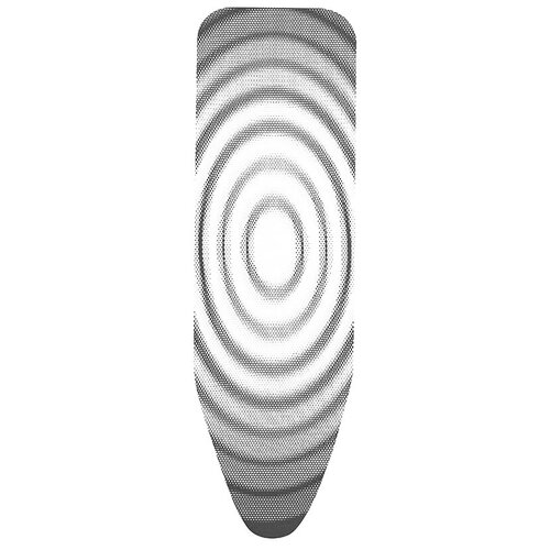 Чехол для гладильной доски Brabantia PerfectFit B с фетром и поролоном, 124х38 см, титановые круги (Titan Oval)