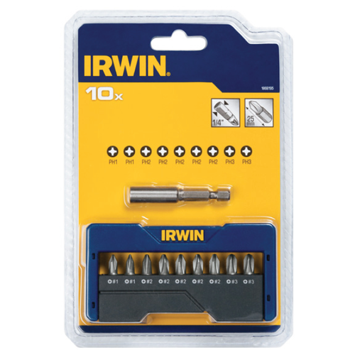 Набор вставок IRWIN 10 предметов (2xPH1,5xPH2,2xPH3+магнитный держатель)