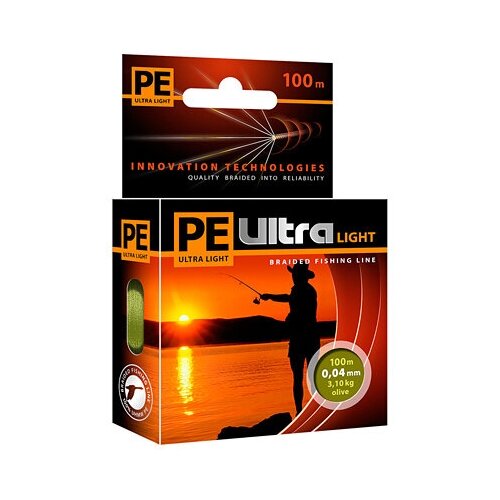 AQUA Плетеный шнур AQUA PE ULTRA LIGHT 135m olive, 0.12mm