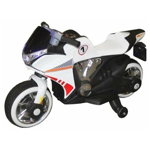 фото Электромотоцикл city-ride, двухколесный на аккум. 2*6v4,5ah, с функцией водяного пара. usb, mp3, колеса пластик, 1 двигатель. цвет белый