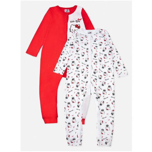 фото Комбинезон playtoday, размер 68, белый/красный