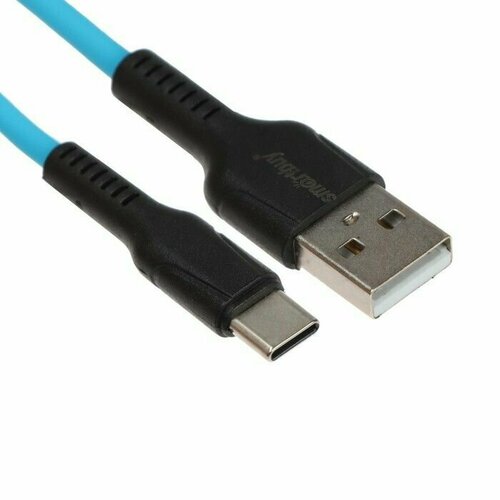 Кабель провод шнур для зарядки SLO S21 Type-C - USB 3 А 1 м зарядка передача данных синий 681₽