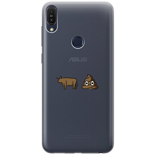 Силиконовый чехол с принтом Bull Shit для Asus Zenfone Max Pro M1 (ZB602KL) / Асус Зенфон Макс Про М1
